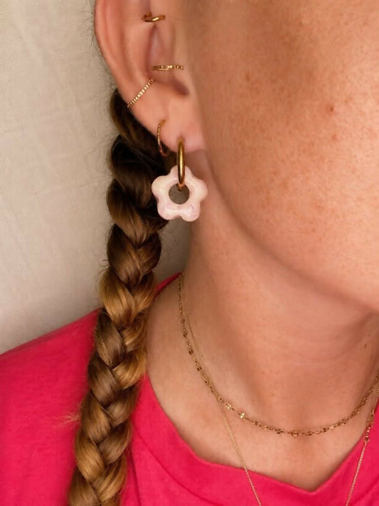 Boucles Fleura à 5 pétales