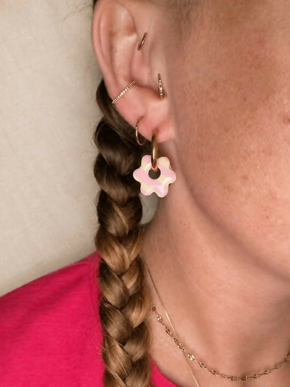 Boucles Fleura à 6 pétales