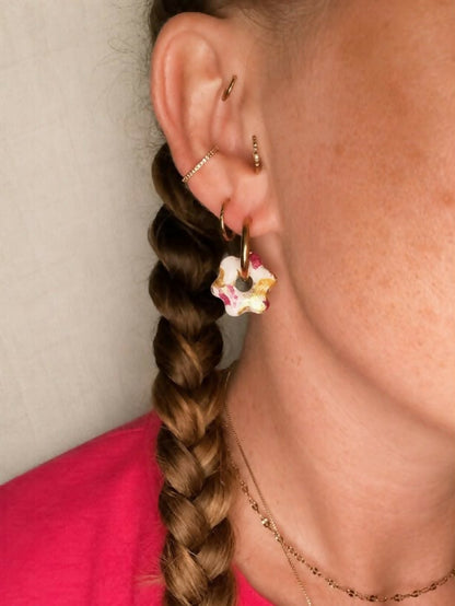 Boucles Fleura à 6 pétales