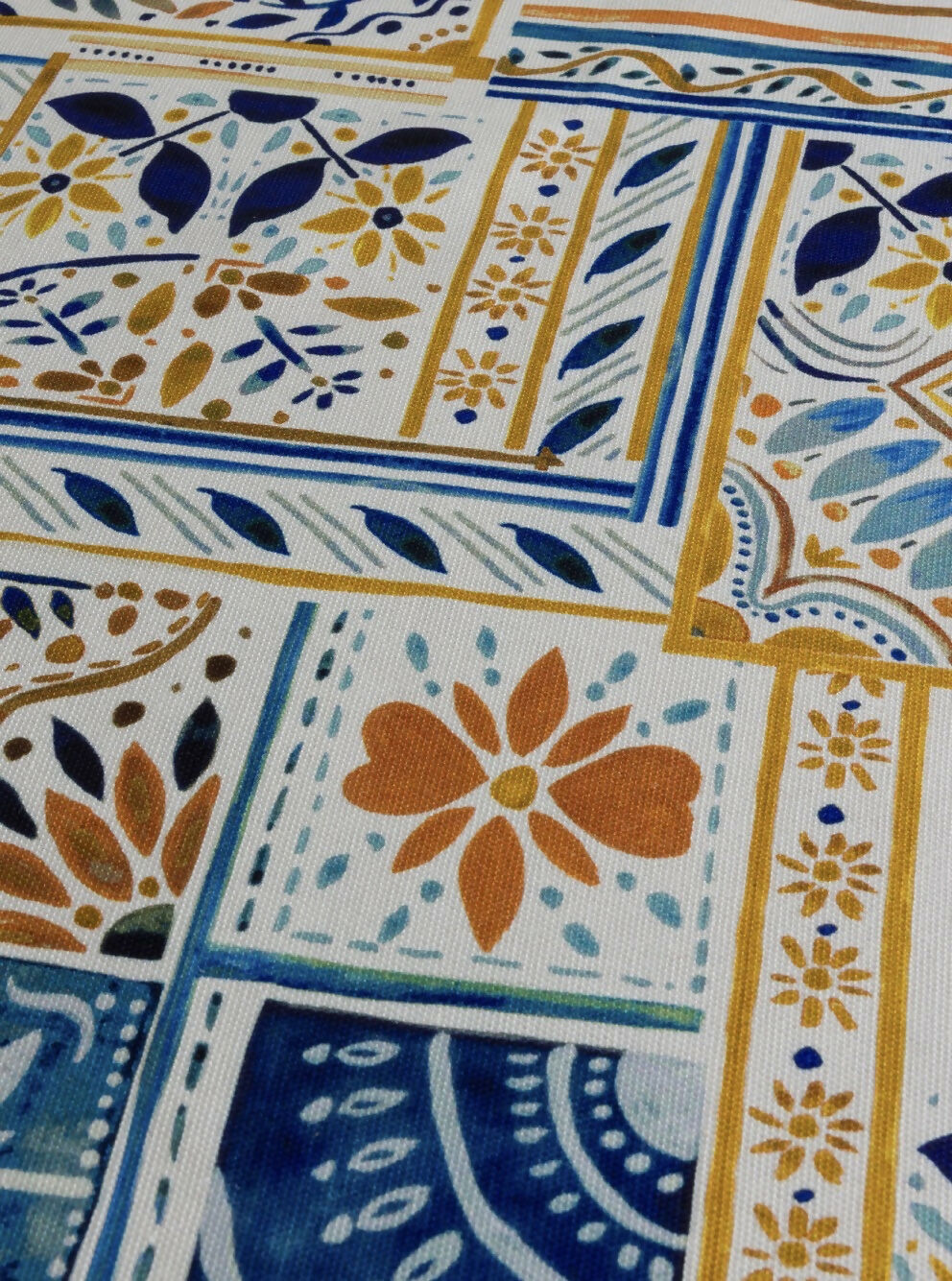 Nappe ronde motif Azulejos
