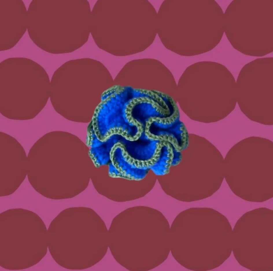 Chouchou Bleu & Vert scintillant