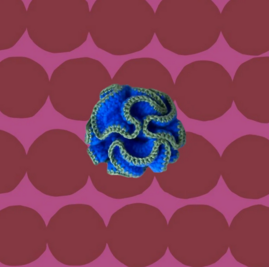 Chouchou Bleu & Vert scintillant