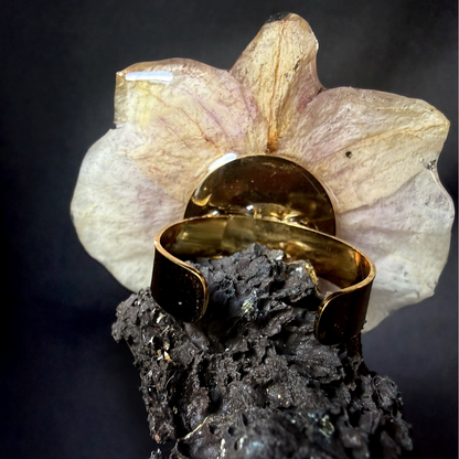Bague orchidée blanc/mauve. Pièce unique A