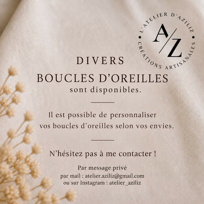 Boucles Fleura à 5 pétales