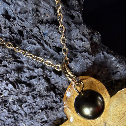 Collier orchidée jaune. Pièce unique B