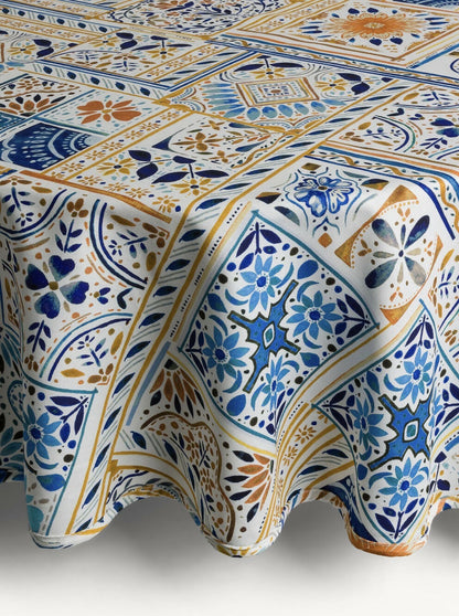 Nappe ronde motif Azulejos