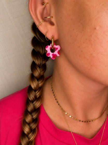 Boucles Fleura à 6 pétales